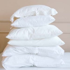 pile of white pillows